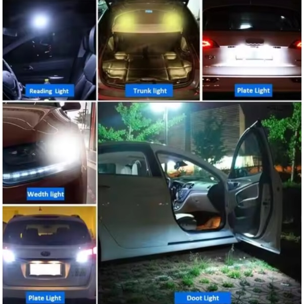 Set 2 Becuri auto LED, C5W Sofit, 12 SMD, Canbus fara eroare 39 mm, BZRSH [3]