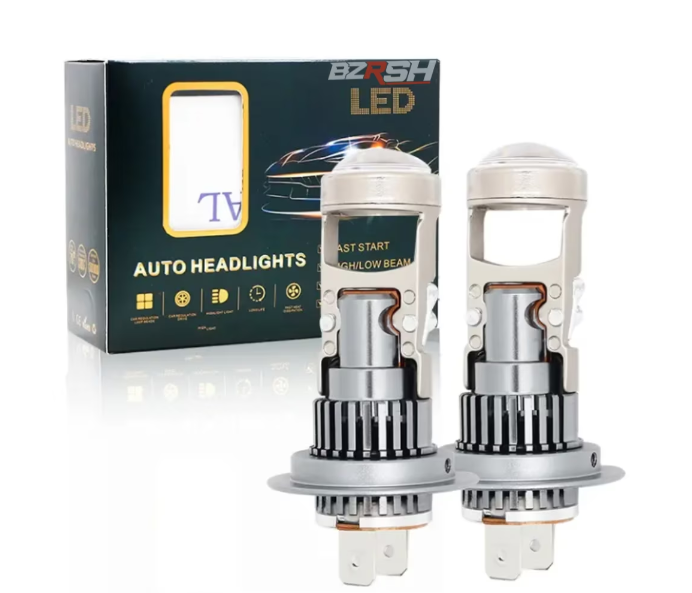 Set 2 becuri auto LED cu lupa, H7, 150W, 12V, 6500K, Canbus, fara eroare, +300%, BZRSH [5]