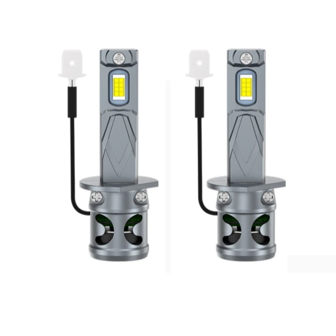 Set 2 becuri auto LED cu ventilator mini H1, canbus, 120W, BZRSH, soclu H1, 12V, 6000K [4]
