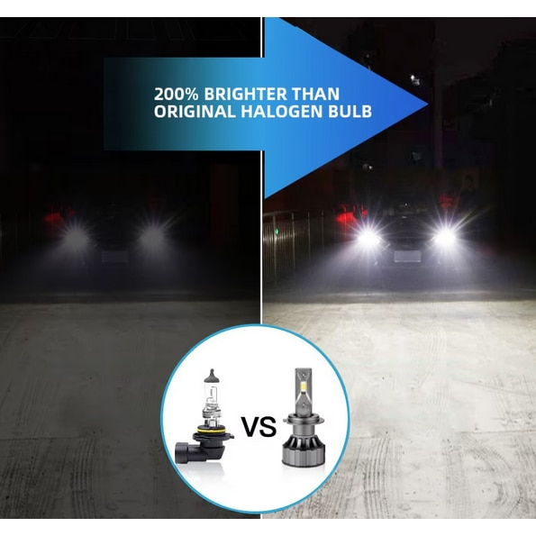 Set 2 becuri auto LED H1, 12V, 180W, 6000K, Canbus, 16000Lm, BZRSH [4]