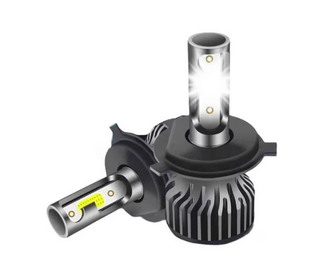 Set 2 becuri auto LED H4 COBS, 100W, BZRSH, lumina alb-rece, 12.000 lumeni, 12V, 6000K [6]