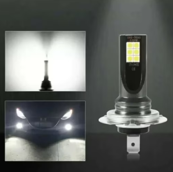 Set 2 becuri auto LED H7, 12 LED, 60W, Lumina alba 6000k, 12V, 6800Lm [5]