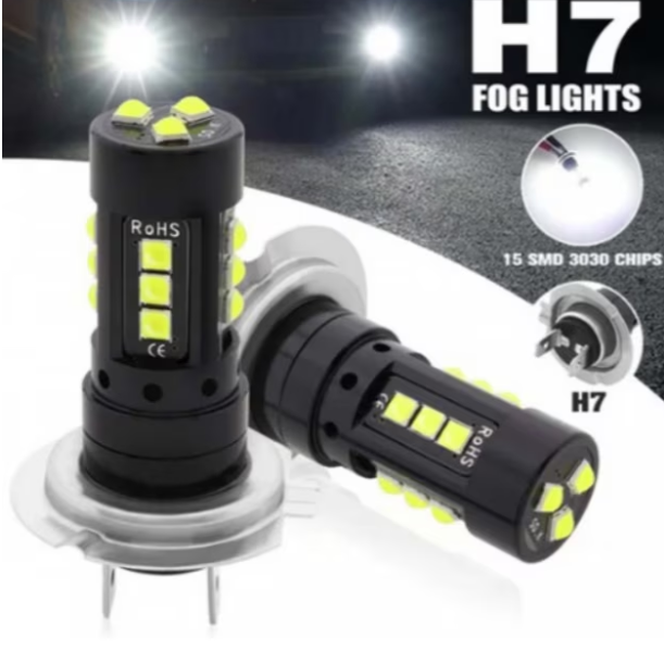 Set 2 becuri auto LED H7, 12V, 15 LED SMD, 80W/set, Lumina alba 6000K, BZRSH, 8000Lm [3]
