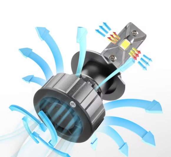 Set 2 becuri auto LED H7, 12V, 180W, 6000K, Canbus, 16000Lm, BZRSH [5]