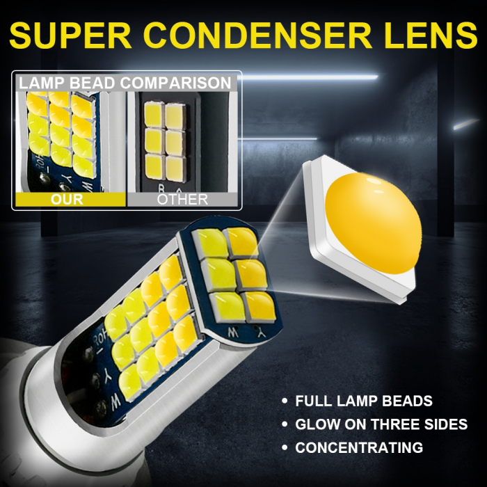 Set 2 becuri auto LED H7, 4000LM, 6000K, 90W [4]