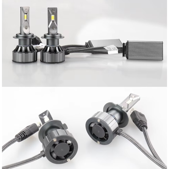 Set 2 becuri auto LED H7, 9-36V, 120W, 6000K, Canbus, 12000Lm, BZRSH, fara eroare [5]