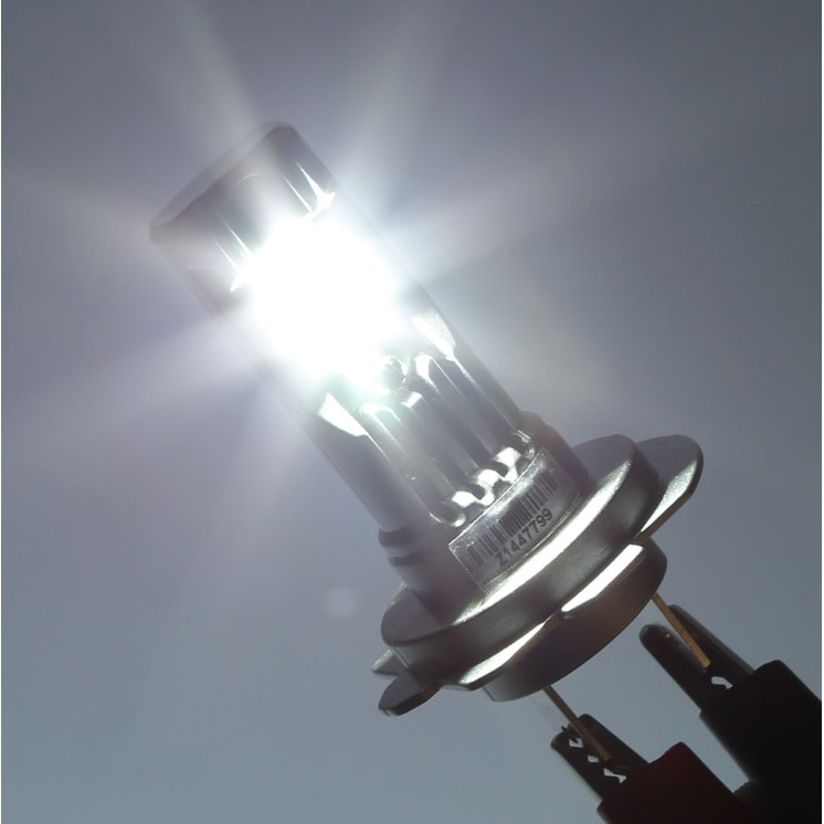 Set 2 Becuri Auto LED H7 Mini 120W – 12000 LM, Alb Rece 6500K, Canbus Integrat + Ventilator Răcire, Plug & Play, 12-18V [3]