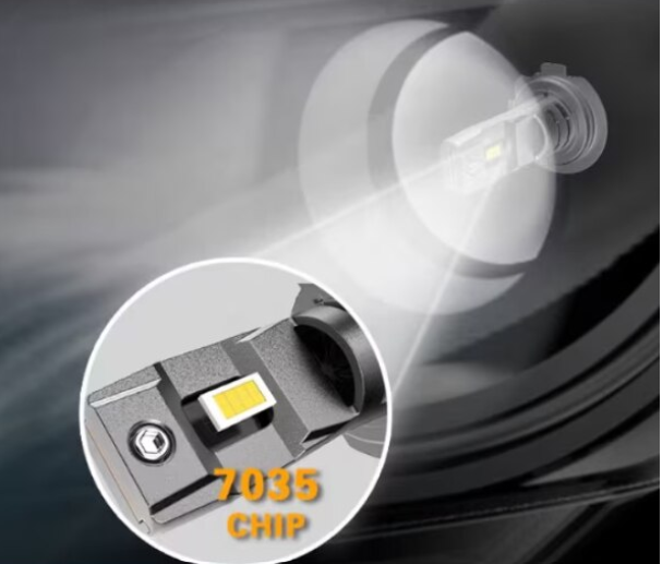 Set 2 becuri auto LED H7 mini, 12V, 120W, 12000Lm, 6500K, BZRSH, 3570, fara eroare [2]
