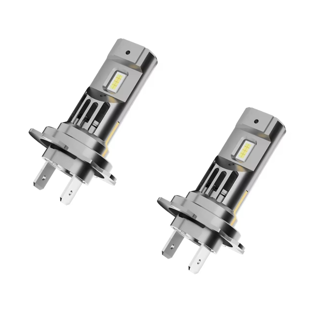 Set 2 Becuri LED H7 Mini 120W, 12000LM, 6500K Alb Rece, Canbus Integrat, Plug & Play, 12V, Fără Eroare Bord [2]