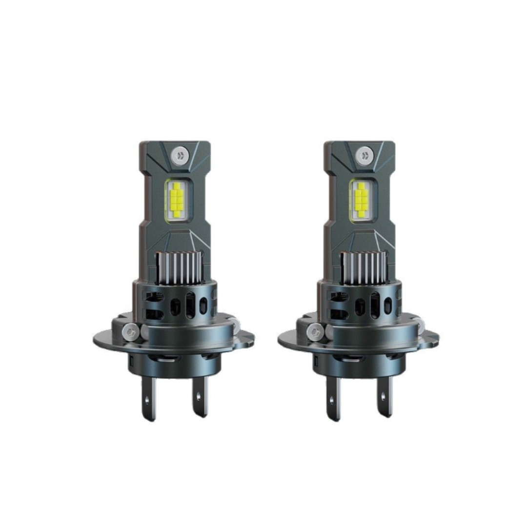 Set 2 becuri auto LED mini H7, 150W, 6000K, 19000 lumeni, Canbus, 9-16V, BZRSH, Super CSP, lumina alb-rece, fara eroare de bec ars [1]