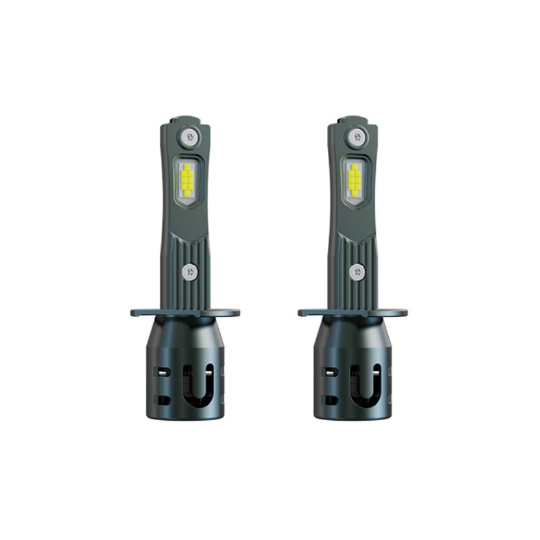 Set 2 becuri auto LED mini H1, 150W, 6000K, 19000 lumeni, Canbus, 9-16V, BZRSH, Super CSP, lumina alb-rece, fara eroare de bec ars - Copie [1]
