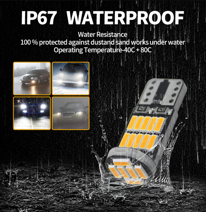 Set 2 Becuri auto led T10 W5W, 12 V, 26 LED SMD 4014 ,  lumina alba, BZRSH, pentru pozitie, plafoniera, portbagaj, semnalizare, lumini oglinda, lumini ambientale [3]