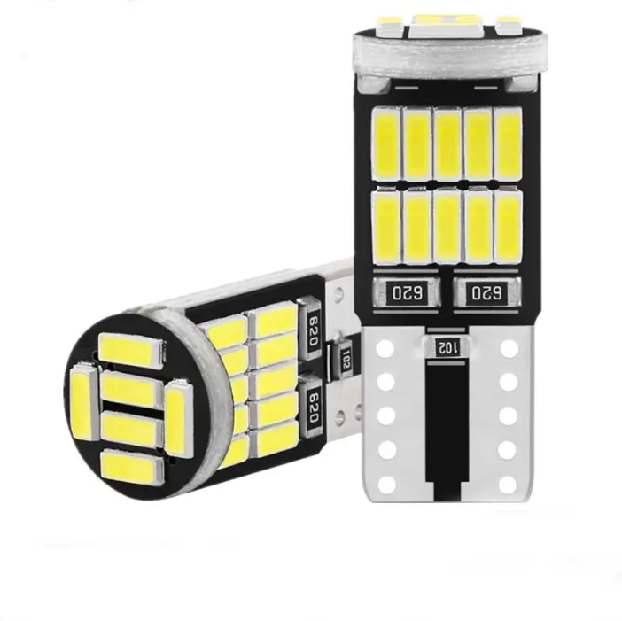 Set 2 Becuri auto led T10 W5W, 12 V, 26 LED SMD 4014 ,  lumina alba, BZRSH, pentru pozitie, plafoniera, portbagaj, semnalizare, lumini oglinda, lumini ambientale [4]