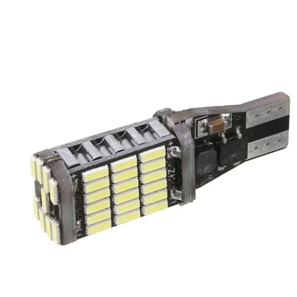 Set 2 becuri auto LED T15/W16W, 45 SMD, 12V, CanBus, BZRSH®, fara eroare bec ars, pentru marsarier, plafoniera, portbagaj, lumini oglinda, lumini ambientale, lumina alba 6500K [2]