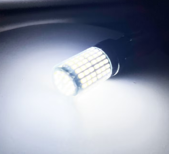 Set 2 becuri auto led T20, 54 LED, compatibile Duster, Logan 2, Sandero 2, lumina alb-rece, 6500k, BZRSH [5]