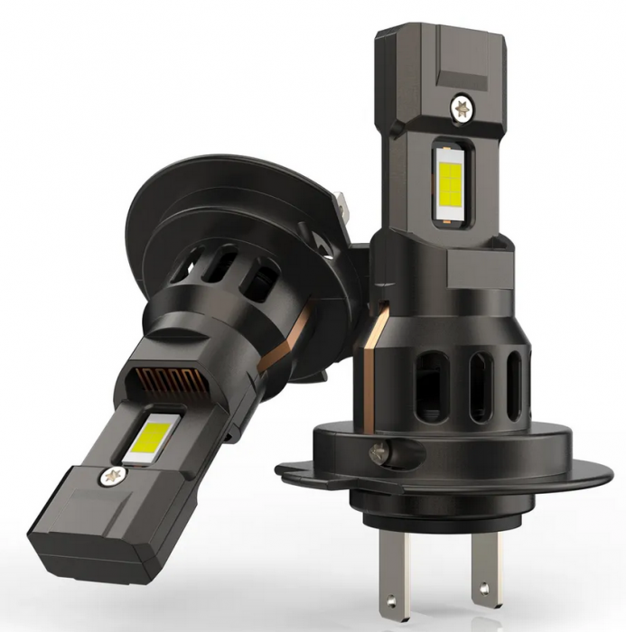 Set 2 becuri H7 LED mini, 100W, 10000LM, Canbus, K7, fara eroare [6]