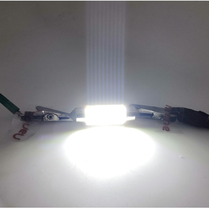 Set 2 Becuri LED Auto c5w Sofit 39mm 12 led Canbus pentru Plafoniera, Portbagaj, Lampi numar Lumina Alba, fara eroare in bord [2]