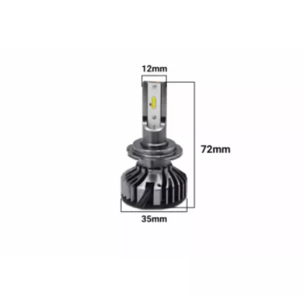 Set 2 becuri LED auto F2, 100W, H7/H11/H1/H4, 10000LM, ventilator racire [4]