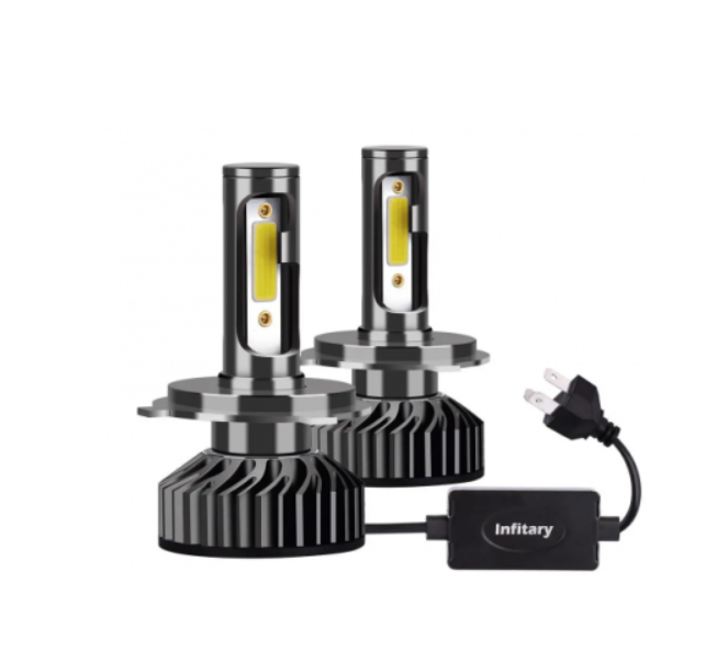 Set 2 becuri LED auto F2, 100W, H7/H11/H1/H4, 10000LM, ventilator racire [2]