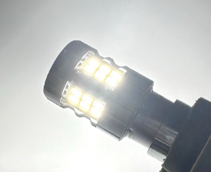 Set 2 Becuri LED BZRSH® Canbus T20, 50W, W21W, WY21W, 7443, 30 LED-uri Marsarier, Pozitii Semnalizare, Frana, alb, 6500K, fara eroare [3]