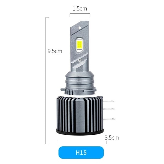 Set 2 Becuri LED H15 BZRSH 120W, 12000LM, 6500K – Canbus Fără Eroare, Plug & Play [5]