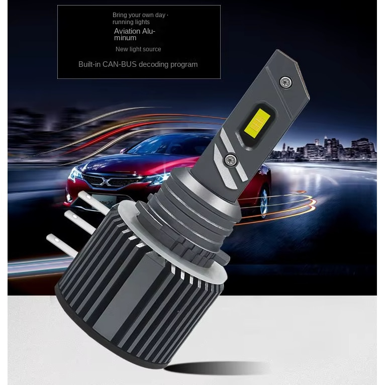 Set 2 Becuri LED H15 BZRSH 120W, 12000LM, 6500K – Canbus Fără Eroare, Plug & Play [4]