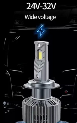 Set 2 becuri LED H7 24V pentru camioane V68, Canbus,120 W, 6000k, 12.000Lm [4]