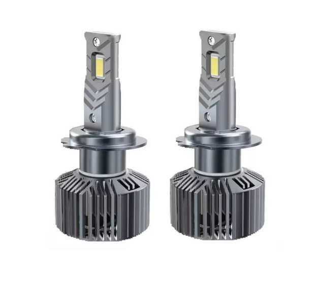 Set 2 Becuri LED H7 24V pentru Camioane V68, Canbus, 120W, 6000K, 12.000Lm – Iluminare Puternică Alb Rece, IP68, Răcire Activă, Durată 30.000 Ore, IPF [1]
