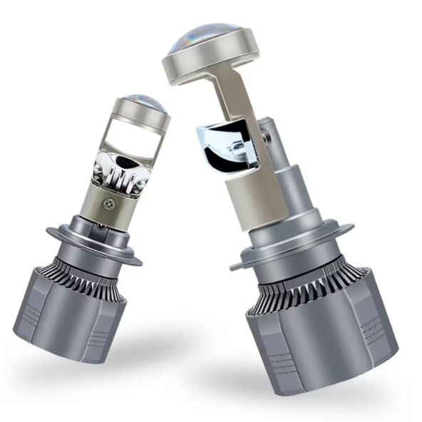 Set 2 Becuri LED H7 cu Lupa, BZRSH, 220W, 12V, 30000 Lm, 89 x 33 mm, fara eroare [1]