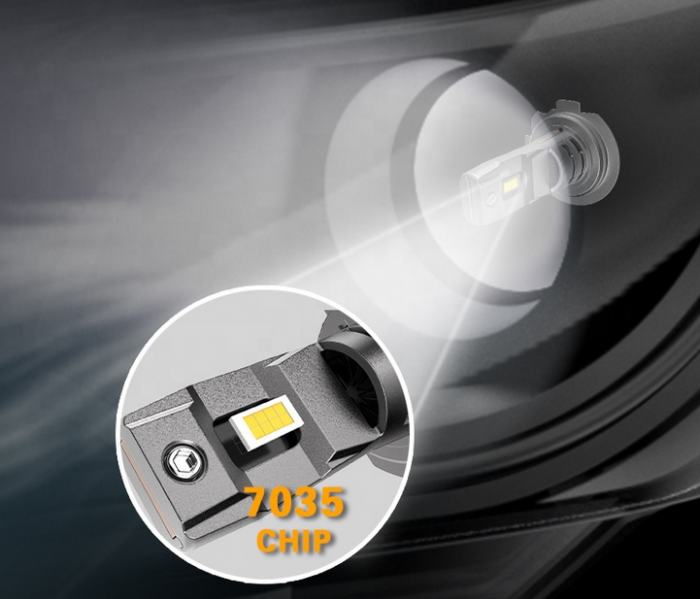 Set 2 becuri LED H7 mini, 100W, 6000K, 12V [2]