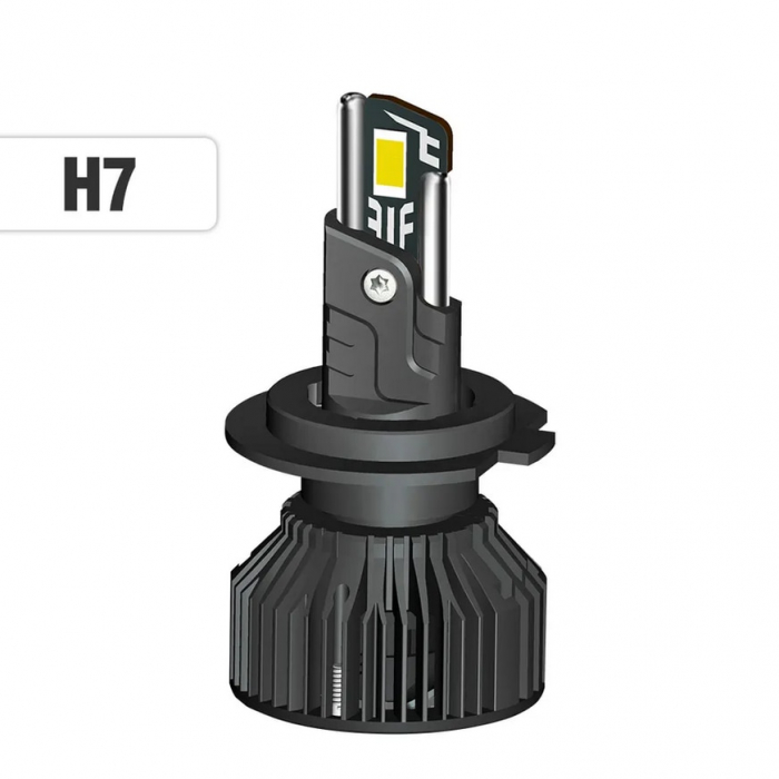 Set 2 becuri LED H7 T55 mini, 180W, Canbus, 60mm, fara eroare, 23000Lm, 6000K, +400%, BZRSH [4]
