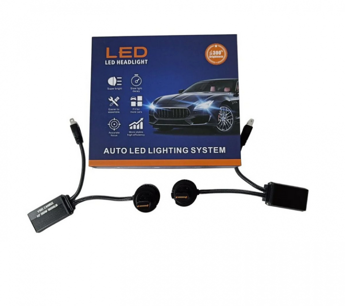 Set 2 Becuri Led V88S, Canbus, 380W, 6000K, 18000 LM, fara eroare, BZRSH [6]