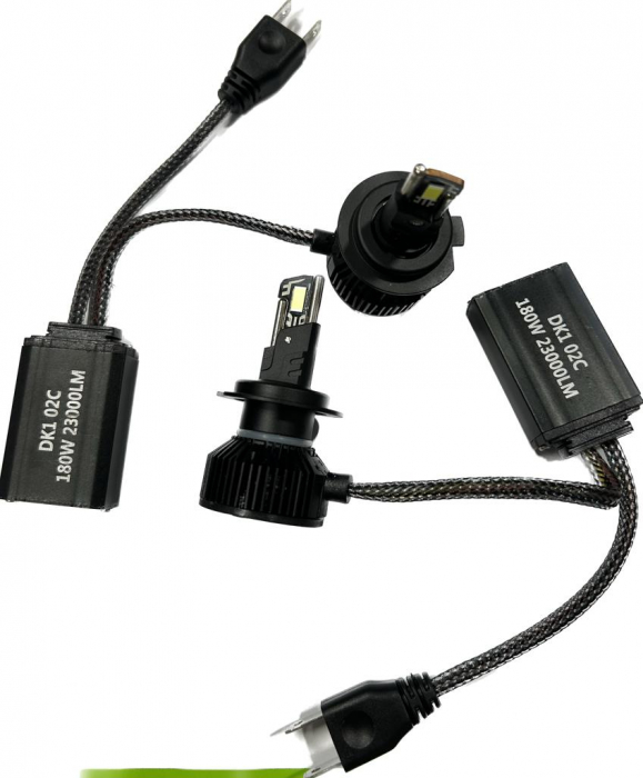 Set 2 becuri LED T55 mini, 180W, Canbus, 60mm, fara eroare, 23000Lm, 6000K, +400% [6]