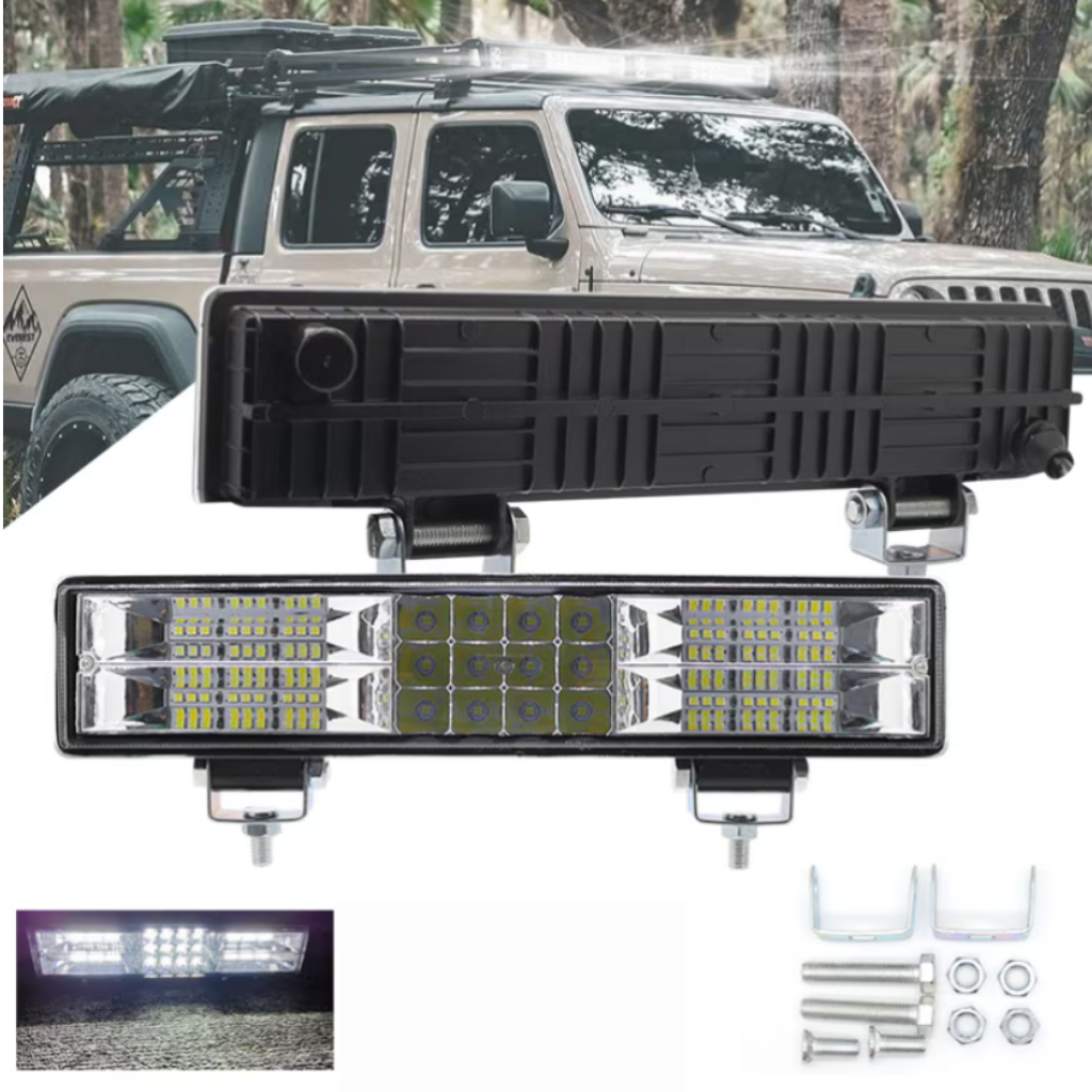 Proiector LED Off-Road BZRSH 60W Alb Rece 6000K Flood+Spot IP68 – Vezi Clar Noaptea [3]