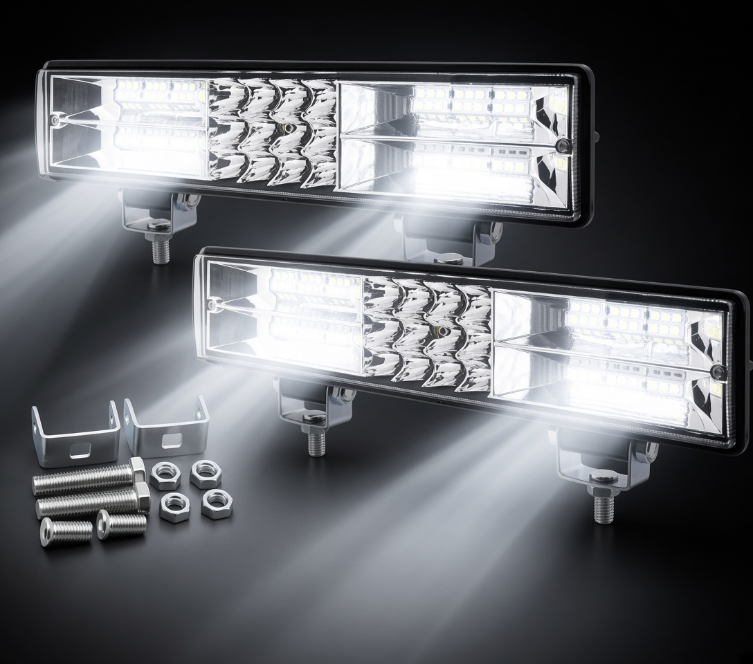 Proiector LED Off-Road BZRSH 60W Alb Rece 6000K Flood+Spot IP68 – Vezi Clar Noaptea [2]