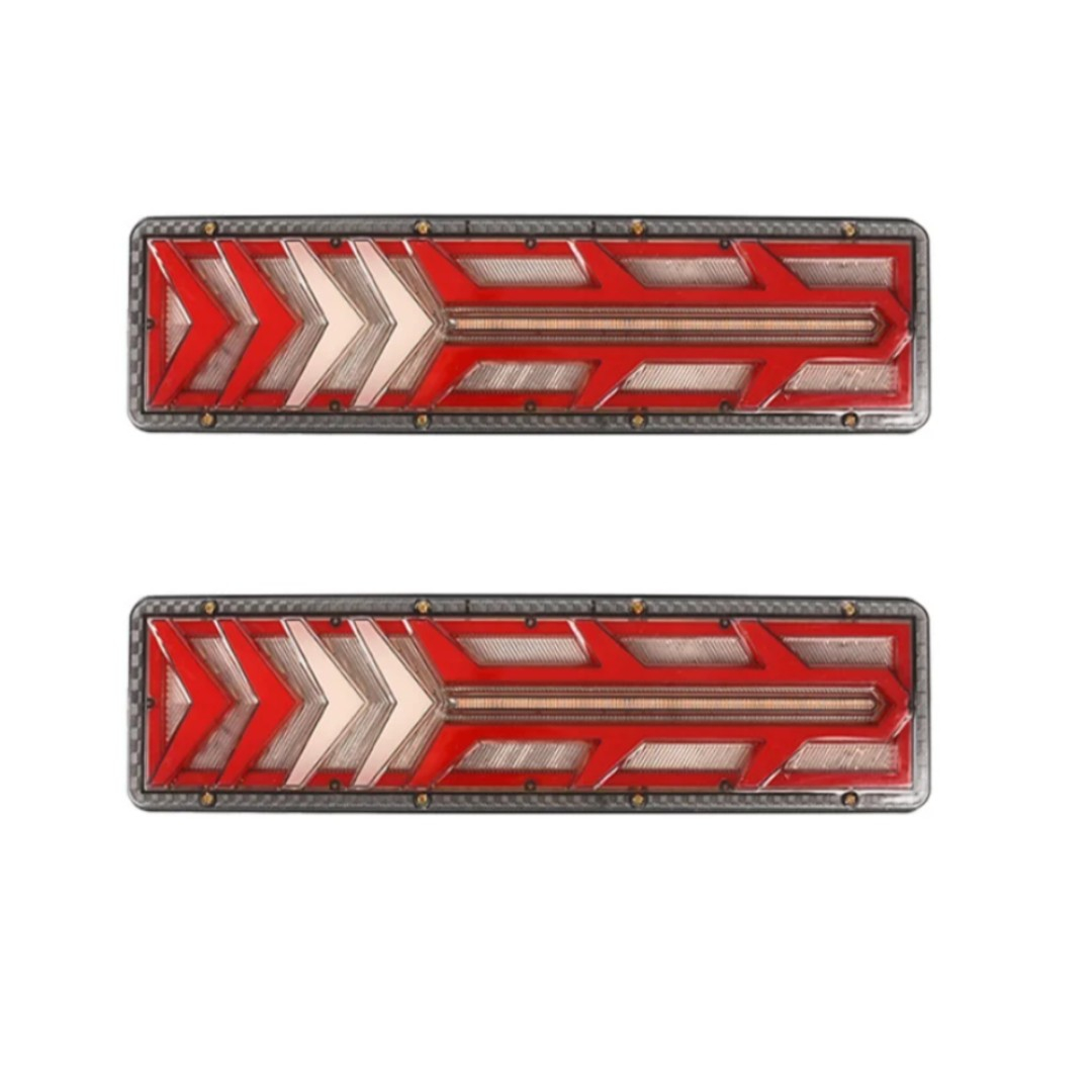 Set 2 Lampi Auto LED Spate, Universale, pentru Remorca, Camion si Trailer, 24V, 5 Functii Semnalizare dinamica, Pozitie, STOP, 46x13cm [1]