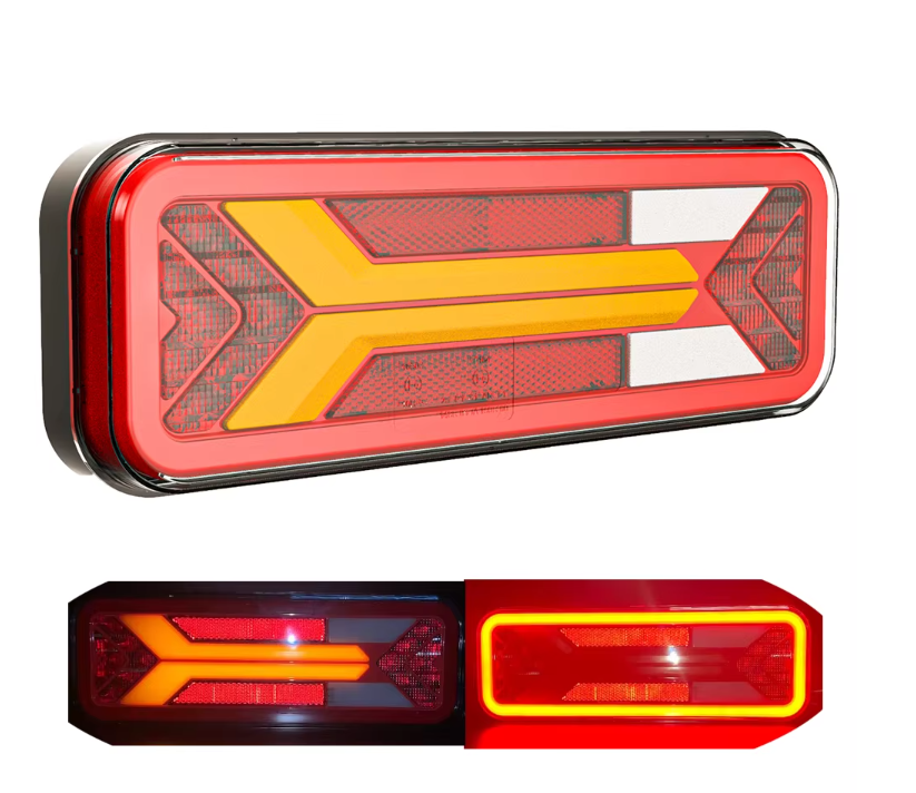 Set 2 Lămpi LED Spate 24V pentru Remorcă / Camion / Trailer – 5 Funcții, Semnalizare Dinamică, 283×100×33 mm [3]