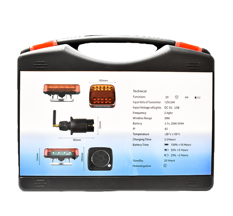 Set 2 x Lampi Magnetice LED WiFi, Control Wireless, 12/24V, Baterie 2000mAh, Cablu Inclus, IP65 – Semnalizare Mobilă și Versatilă pentru Auto, Remorci sau Utilaje [7]
