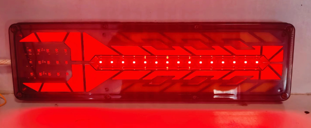 Set 2 Lampi Auto LED Spate, Universale, pentru Remorca, Camion si Trailer, 24V, Functii Semnalizare, Pozitie, STOP, 46x13cm, rosu / galben/ alb - Copie [6]