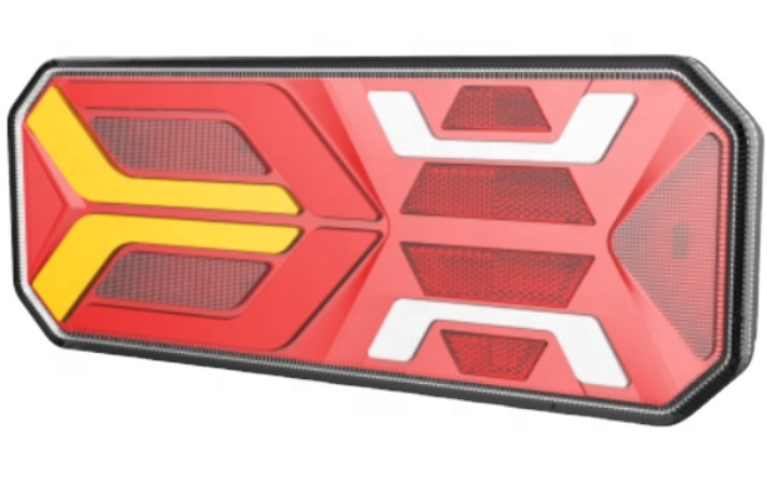Set 2 Lampi Auto LED Spate, Universale, pentru Remorca, Camion si Trailer, 24V, Functii Semnalizare, Pozitie, STOP, 35x13cm, rosu / galben/ alb [3]