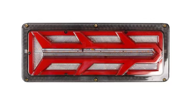 Set 2 Lampi Auto LED Spate, Universale, pentru Remorca, Camion, utilaje agricole, 12 - 24V, Semnalizare dinamica, Pozitie, STOP, 33x13cm, rosu / galben / alb [3]