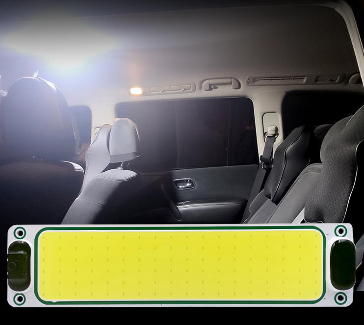 Set 2 Lampi LED COB 108 LED 20W 12-24V, 25 cm,  BZRSH pentru Dubă, Camion, Rulotă - Iluminare Compartiment Marfă, Lumina Alb Rece 6000K, Cu Intrerupator [5]