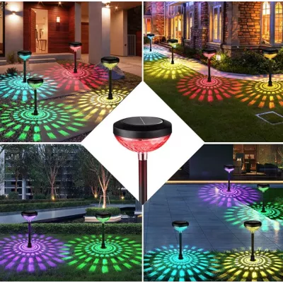 Set 2x lampi solare model floarea soarelui, felinar gradina, multicolor [3]