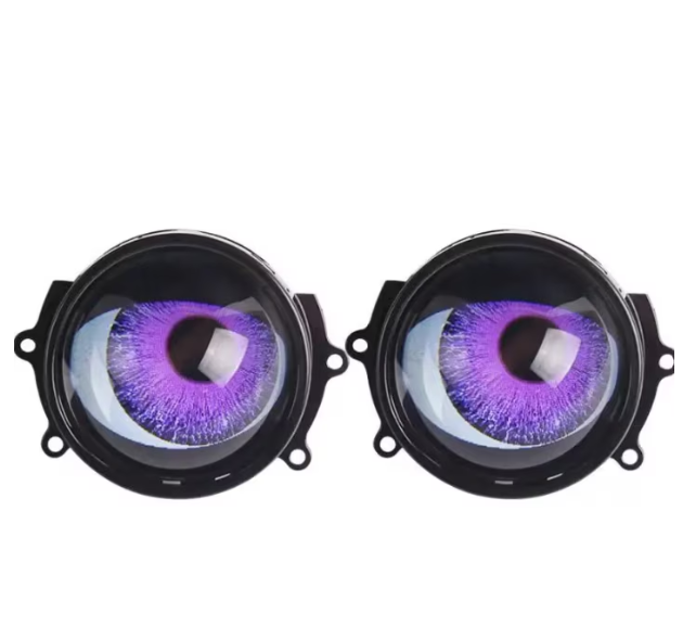 Set 2 Lupe Devil Eyes cu Display LED de 3 inch, Telecomanda, 6 Moduri de Iluminare, Ideale pentru Retrofit Faruri sau Proiectoare, Compatibile cu diverse modele auto, rezistenta IP67, BZRSH [6]