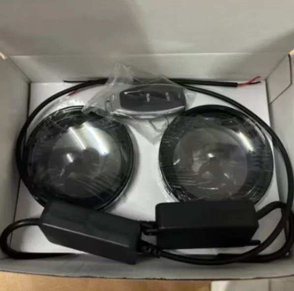 Set 2 Lupe Devil Eyes cu Display LED de 3 inch, Telecomanda, 6 Moduri de Iluminare, Ideale pentru Retrofit Faruri sau Proiectoare, Compatibile cu diverse modele auto, rezistenta IP67, BZRSH [4]