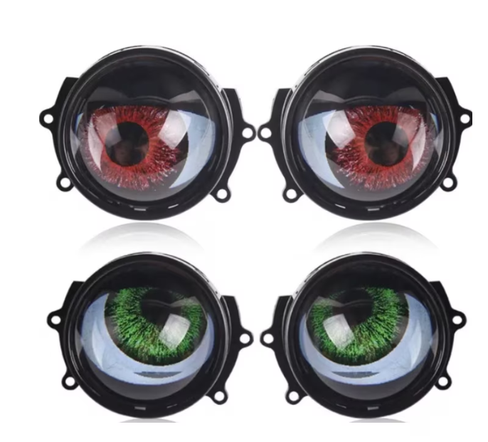 Set 2 Lupe Devil Eyes cu Display LED de 3 inch, Telecomanda, 6 Moduri de Iluminare, Ideale pentru Retrofit Faruri sau Proiectoare, Compatibile cu diverse modele auto, rezistenta IP67, BZRSH [3]