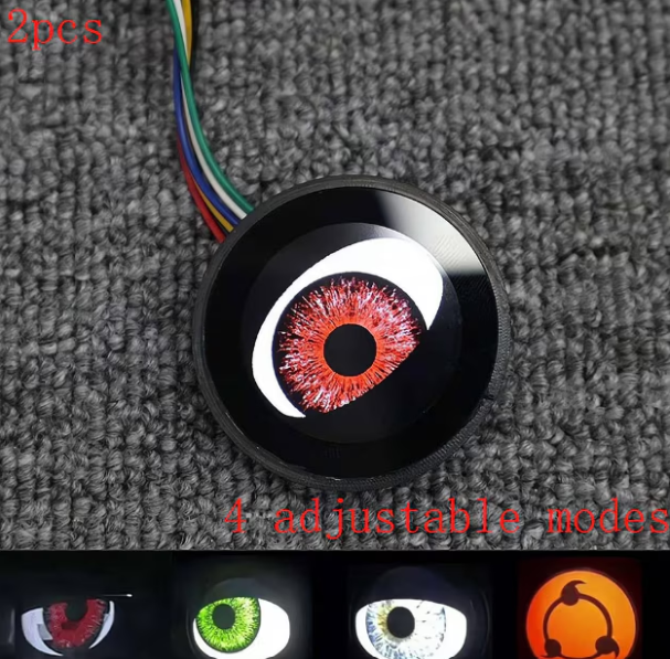 Set 2 Lupe Devil Eyes cu Display LED de 3 inch, Telecomanda, 6 Moduri de Iluminare, Ideale pentru Retrofit Faruri sau Proiectoare, Compatibile cu diverse modele auto, rezistenta IP67, BZRSH [7]