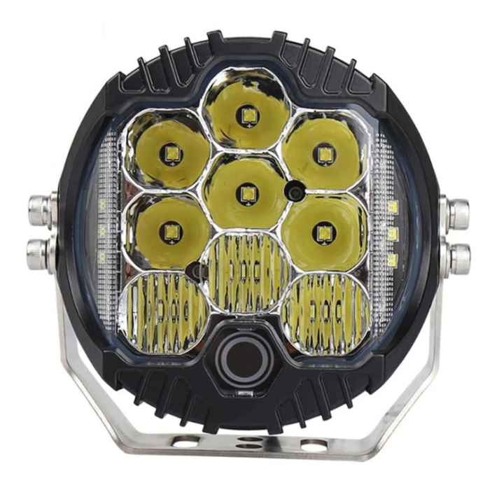 Set 2 Proiectoare LED auto Off-Road 230W, 12V-80V, lumina alb-galbena, BZRSH [3]