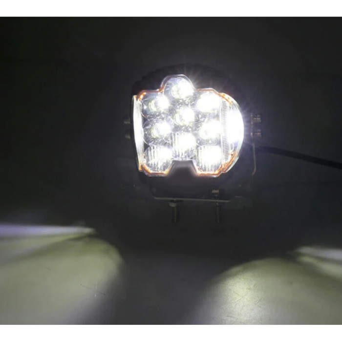 Set 2 Proiectoare LED auto Off-Road 230W, 12V-80V, lumina alb-galbena, BZRSH [4]