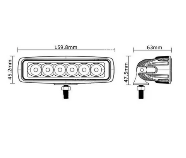 Set 2 Proiectoare LED Auto Offroad 18W, 12V-24V, 1320 Lumeni, 16 cm, BZRSH [4]